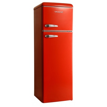 Frigider cu 2 usi Retro, Snaige FR27SM-PRR50F3, 252 l, Clasa F, H 173, Rosu Frigider cu 2 usi Retro, Snaige FR27SM-PRR50F3, 252 l, Clasa F, H 173, Rosu