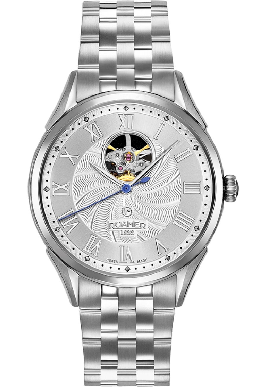 Ceas barbatesc Roamer, Inox, 10 ATM, Argintiu