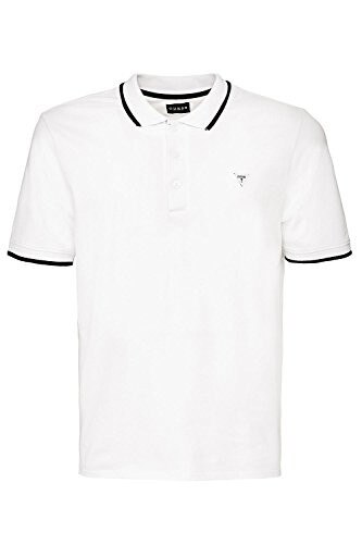 Tricou polo cu aplicatie logo, Guess , Alb