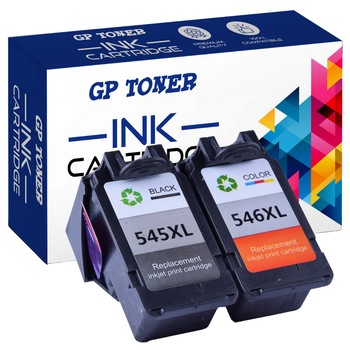 Set 2 cartuse de cerneala, GP Toner, Compatibil cu Canon Pixma PG-545 XL CL-546 XL iP2850 MG2550s MG2950 MG2450, Negru/Tricolor Set 2 cartuse de cerneala, GP Toner, Compatibil cu Canon Pixma PG-545 XL CL-546 XL iP2850 MG2550s MG2950 MG2450, Negru/Tricolor