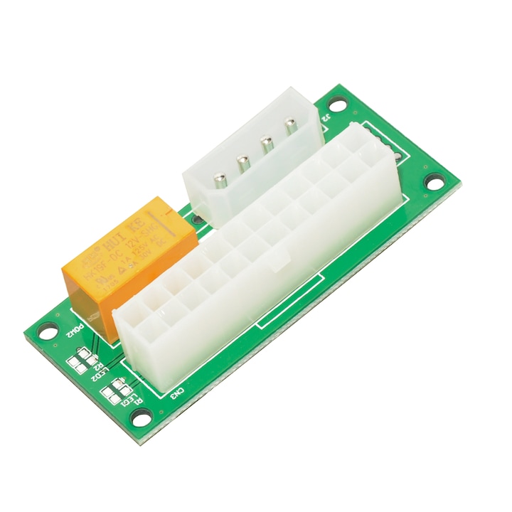 Синхронизатор за две захранвания Makki, 24 Pin to Molex 4 Pin Dual Power Supply Sync Mining