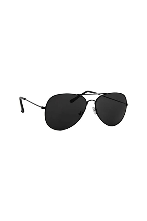 Ochelari de soare Top Gun Unisex, Jup, Rama metalica, Model Aviator, Negru