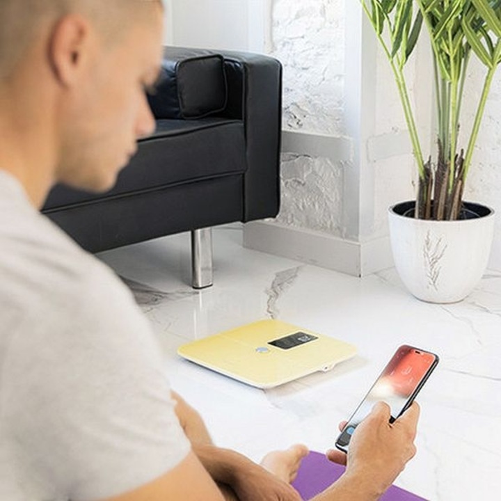 Кантар Cecotec Surface Precision 10400 Smart Healthy Vision, За баня, Жълт