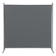 Perete despartitor/ Paravan Tarazona DG, en.casa, 176 x 175 cm, otel/poliester, gri inchis, cu 2 picioare