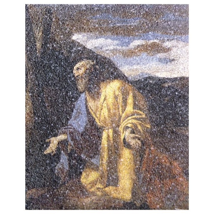 Icoana pe Coaja de OU,"Sfantul Andrei"-6,Ecoart Movement,Vindecator,Ocrotitor,Protector,Patron, Aparator, Caluzitor,25 cm x 20 cm