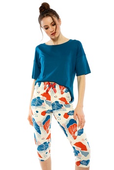 Pijama Dama, Vienetta, Model 'Harmony in Nature', Culoare Verde Pijama Dama, Vienetta, Model 'Harmony in Nature', Culoare Verde