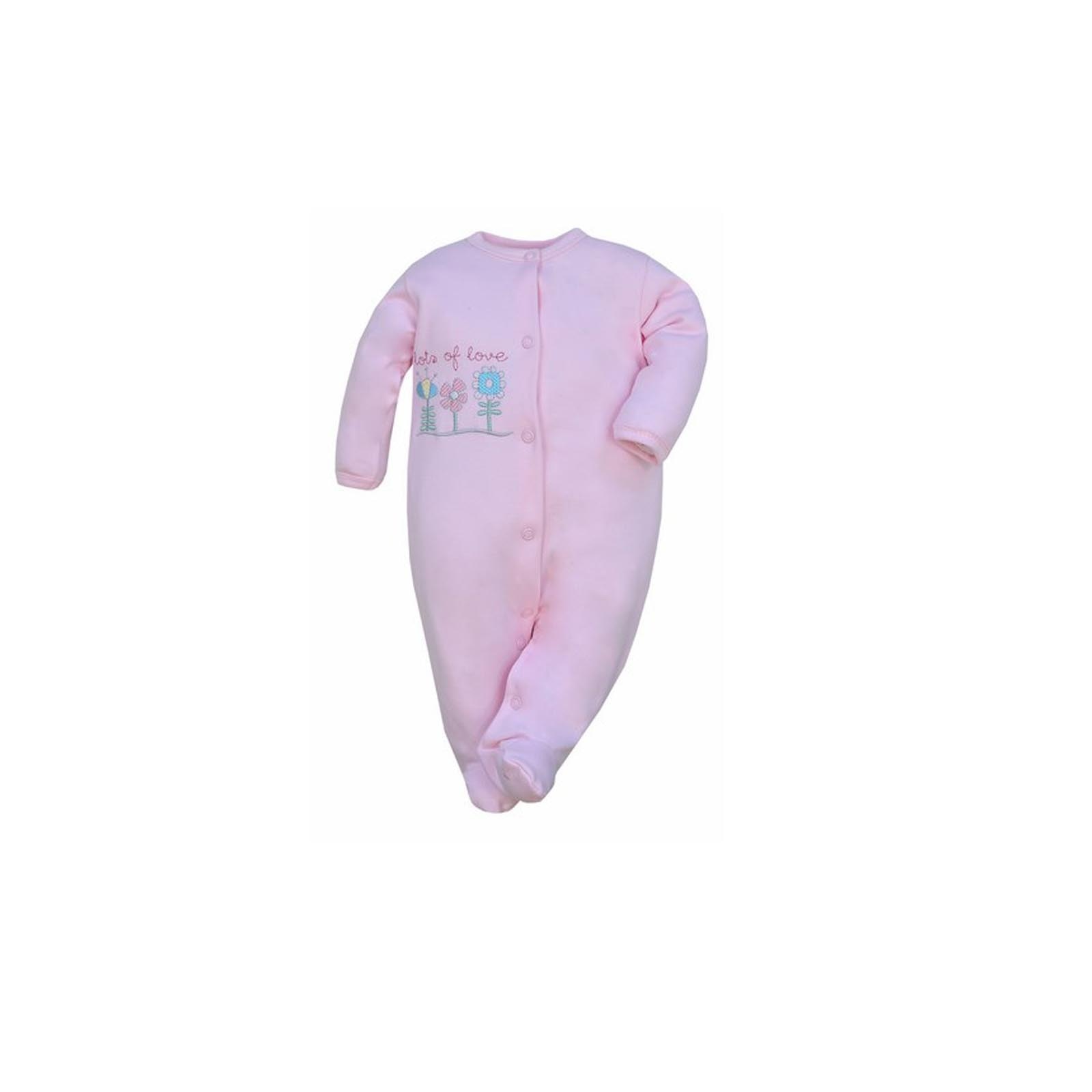 Salopeta cu maneca lunga pentru fete Koala Flower A01-025, Roz