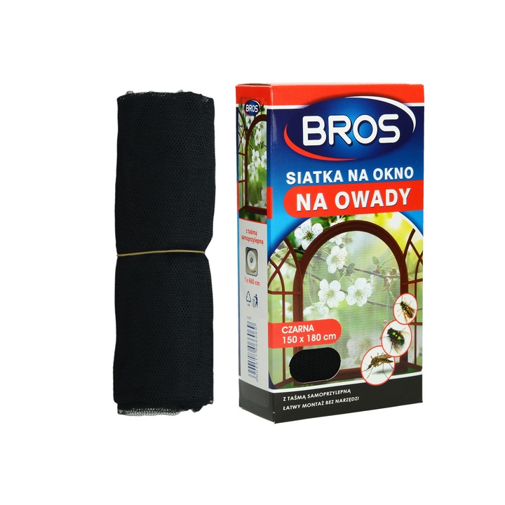Мрежа против комари Bros, 150 х 180 см, черна
