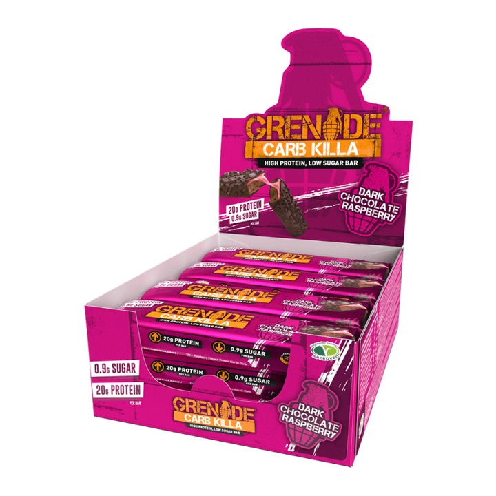 Grenade Protein Bar CUTIE 12 x 60g Dark Chocolate Raspberry