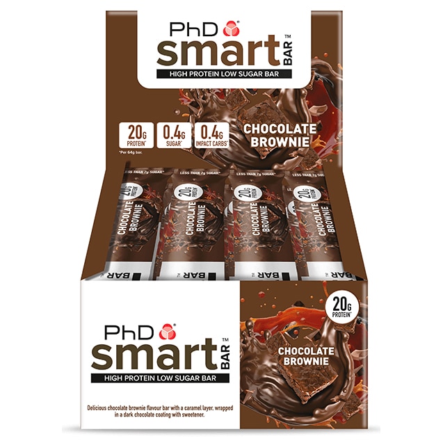Cutie 12 Batoane Proteice PhD Smart Bar, Chocolate Brownie, 64g