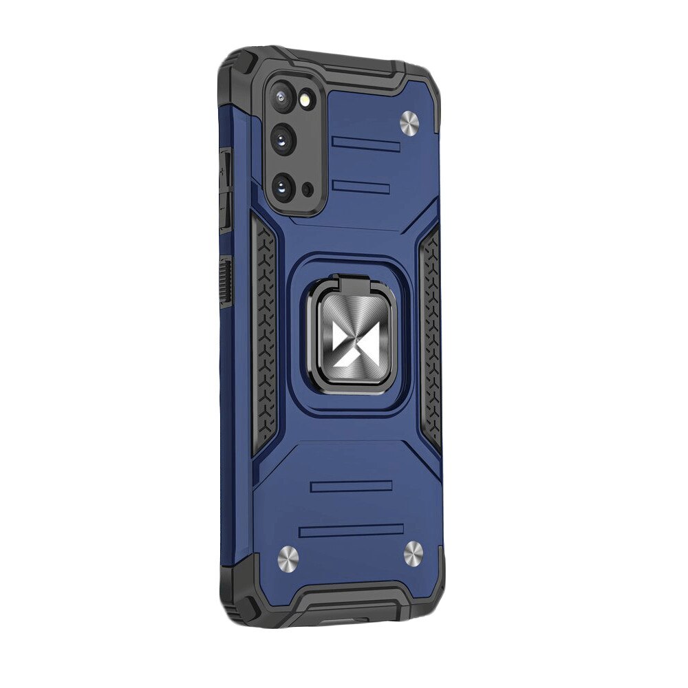 Husa Compatibila Samsung Galaxy S20 Ultra, Ring Armor Case Kickstand, Wozinsky, Albastru