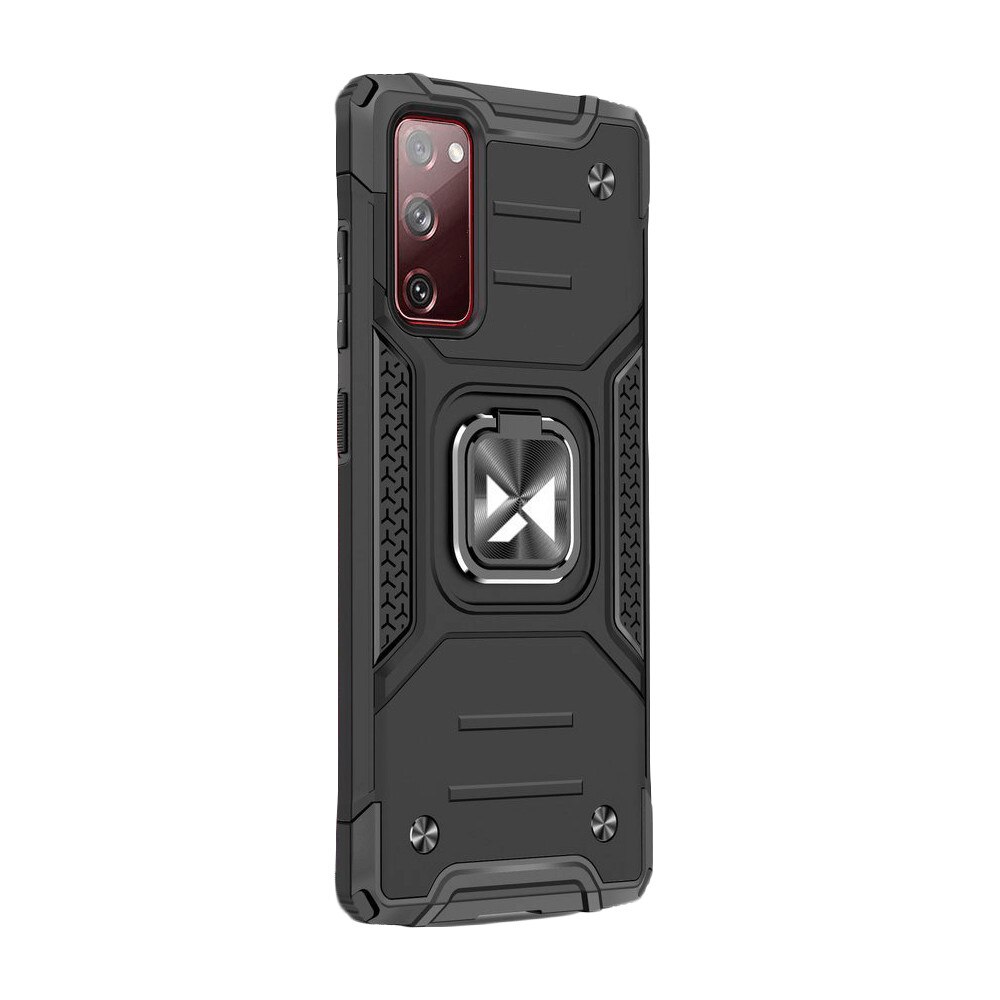 Husa Compatibila Samsung Galaxy S20 FE 5G, Ring Armor Case Kickstand, Wozinsky, Negru