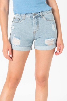 Haily's, Pantaloni scurti de denim cu talie medie Luna, Albastru deschis Haily's, Pantaloni scurti de denim cu talie medie Luna, Albastru deschis