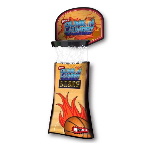 Cos de basket cu sac pentru haine Imaginarium Basket Hoop, portabil, cu suporturi pentru montaj pe usa incluse