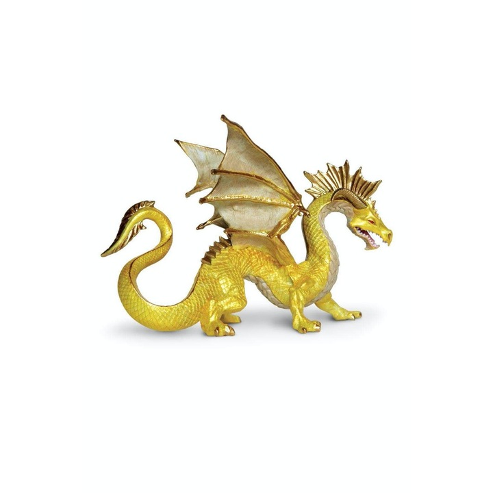 Figurina, Safari Ltd, animale, Dragonul Auriu, 15 x 11 cm