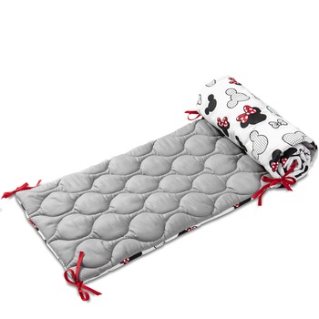 Aparatoare matlasata pentru patut 120x60 cm Kidizi Minnie Deluxe, inaltime 35 cm Aparatoare matlasata pentru patut 120x60 cm Kidizi Minnie Deluxe, inaltime 35 cm