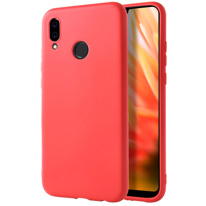 Husa subtire de protectie pentru Huawei P20 Lite, TPU, Rosu mat