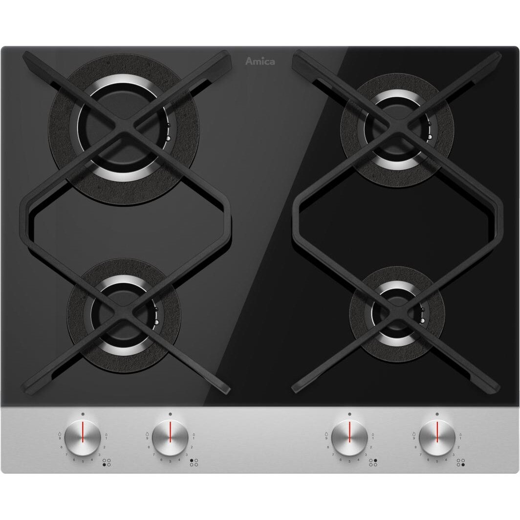 Plita Incorporabila Amica PG6710SRB Q-TYPE-21044, Inductie, 4 zone de gatit, 59cm, Negru