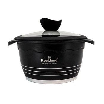 Oala din Granit cu capac 20 cm , Rockland DT20-BK Oala din Granit cu capac 20 cm , Rockland DT20-BK