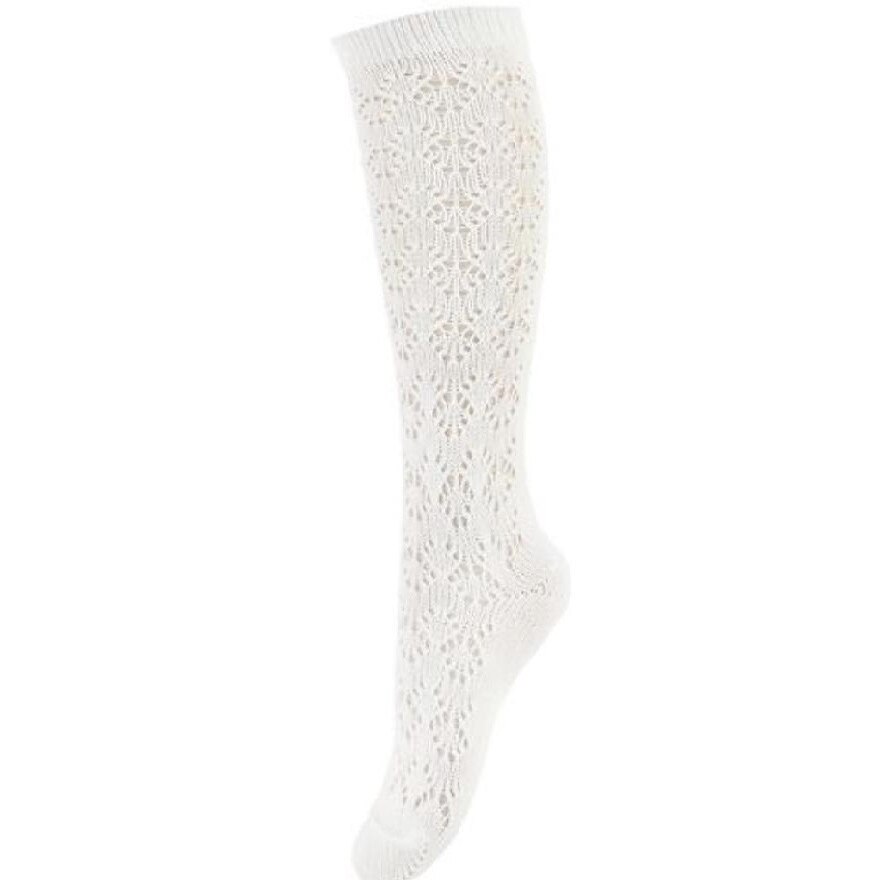 Sosete lungi 3/4 cu model geometric, Condor, alb, 7-8 ani