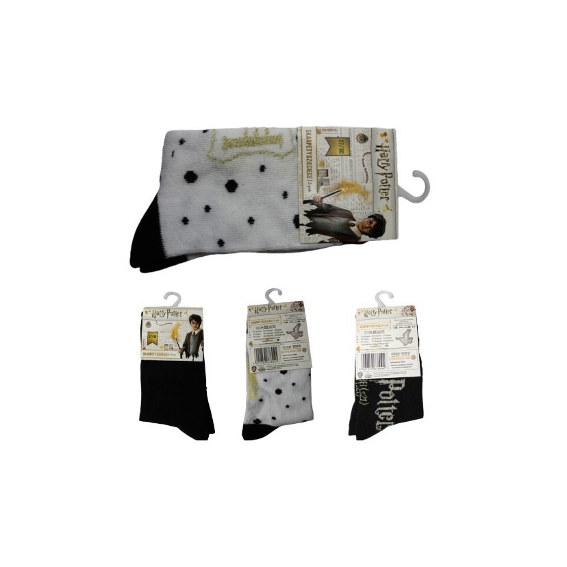 Set 8 sosete unisex Harry Potter Alb/Negru