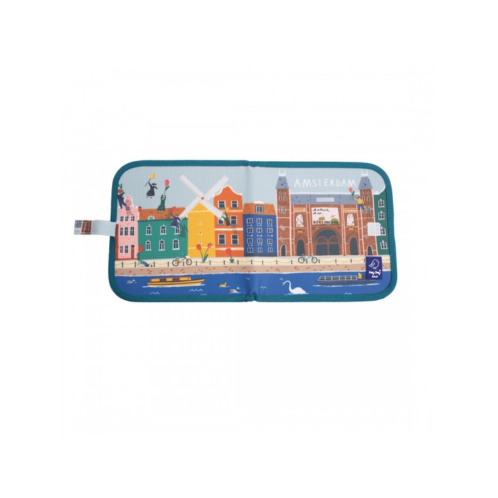 Carte refolosibila pentru desen/colorat - Amsterdam, Jaq Jaq Bird