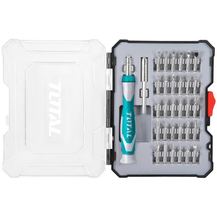 Set de surubelnite de precizie, Total Tools, varfuri interschimbabile, 32 buc