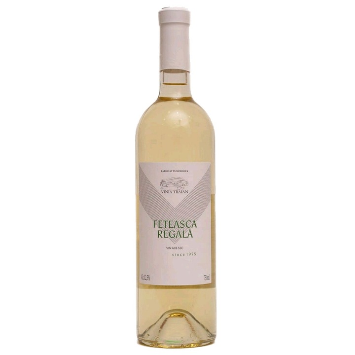 Вино Vinia Traian, 0.75л, сухо бяло