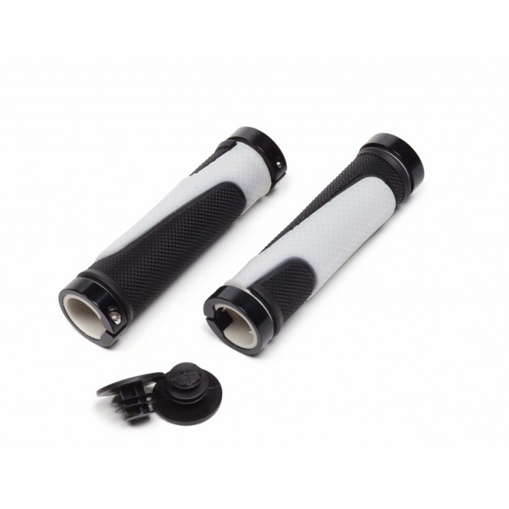 Set Mansoane MTB B-RACE 130 mm Negru/Alb