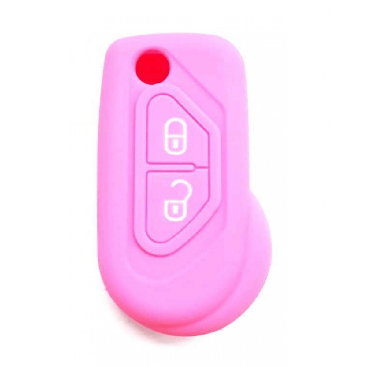 Husa din silicon roz pentru cheie auto CITROEN 2 butoane