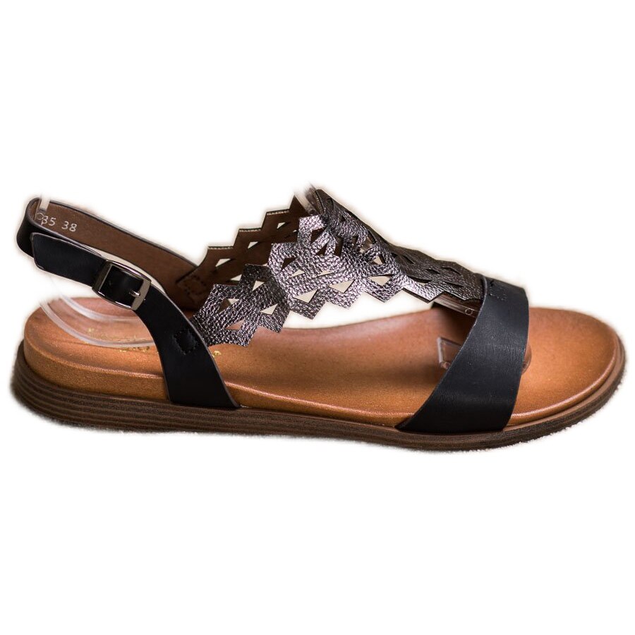Sandale dama, Sergio Leone, BM108345, Negru, 36 EU