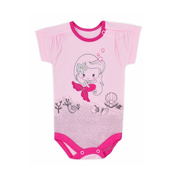 Body cu maneca scurta pentru fete Koala 06-2662, Roz 80 cm Body cu maneca scurta pentru fete Koala 06-2662, Roz 80 cm