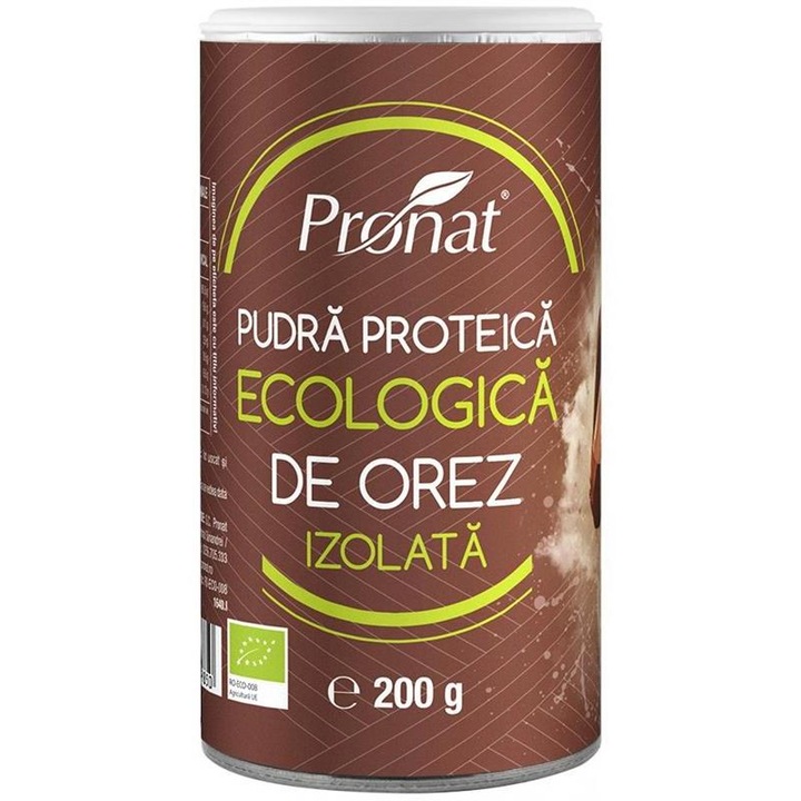 Pudra Proteica de Orez Izolata Bio 200 grame Pronat