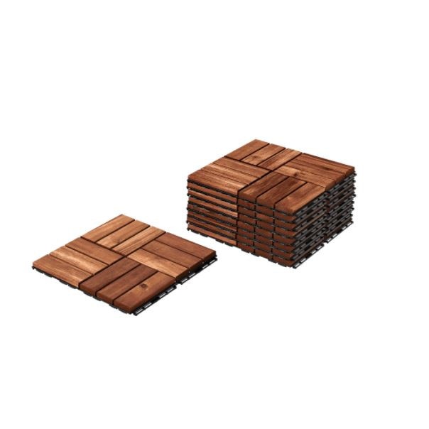 Pardoseala exterior,pachet 9 buc,maro,30x30 cm