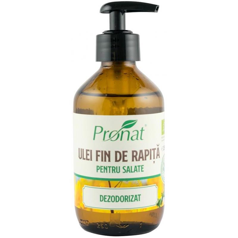 Ulei Fin de Rapita pentru Salate Deodorizat Bio 250 mililitri Pronat