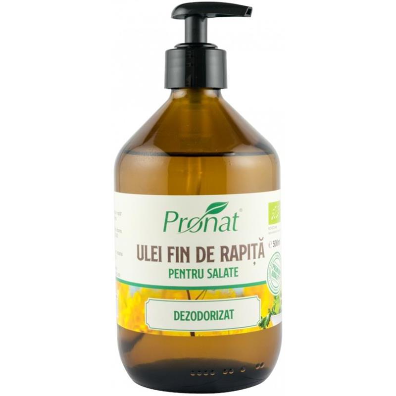 Ulei Fin de Rapita pentru Salate Deodorizat Bio 500 mililitri Pronat