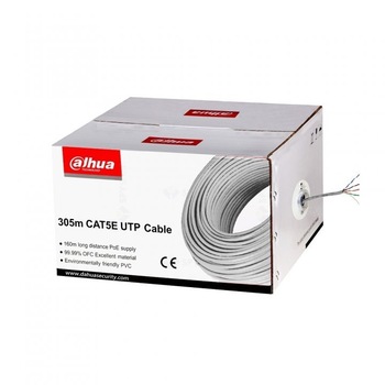Cablu utp, Cat 5, cupru integral, rola 305 m, pentru sisteme de supravaghere si date, 305 PFM920I-5EUN, Dahua Cablu utp, Cat 5, cupru integral, rola 305 m, pentru sisteme de supravaghere si date, 305 PFM920I-5EUN, Dahua