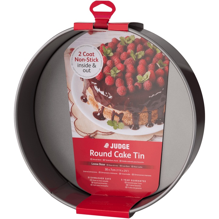 Forma pentru copt cu perete detasabil 29*7.5 cm, otel carbon, antiaderent Judge Horwood, JB57, 002796