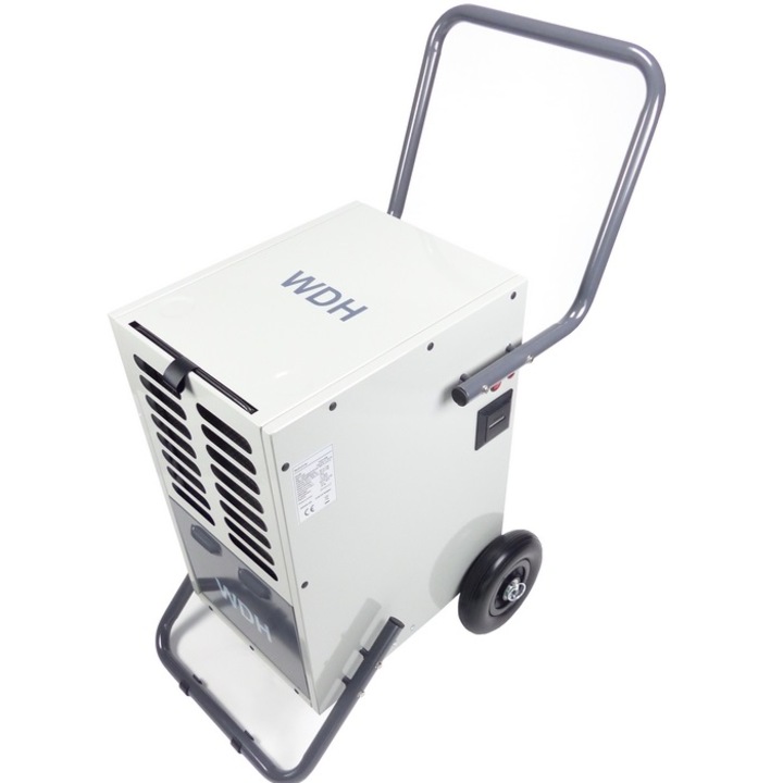 Dezumidificator industrial cu compresor rotativ, rezervor detasabil, 400 m³/h, 485 W, 50 litri/zi, clasa protectie IPX0