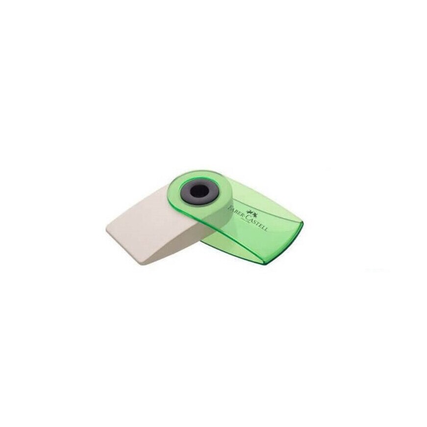 Radiera pentru Creion Faber – Castell Sleeve Mini, Verde Transparent