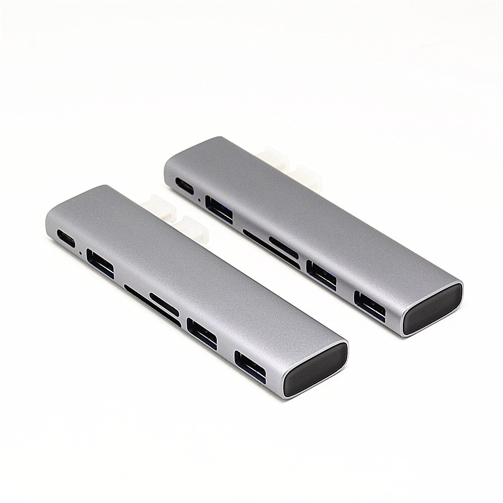 Adaptor MTP 6in2 Premium Aluminium USB Type C la Type C, 3x USB 3.0