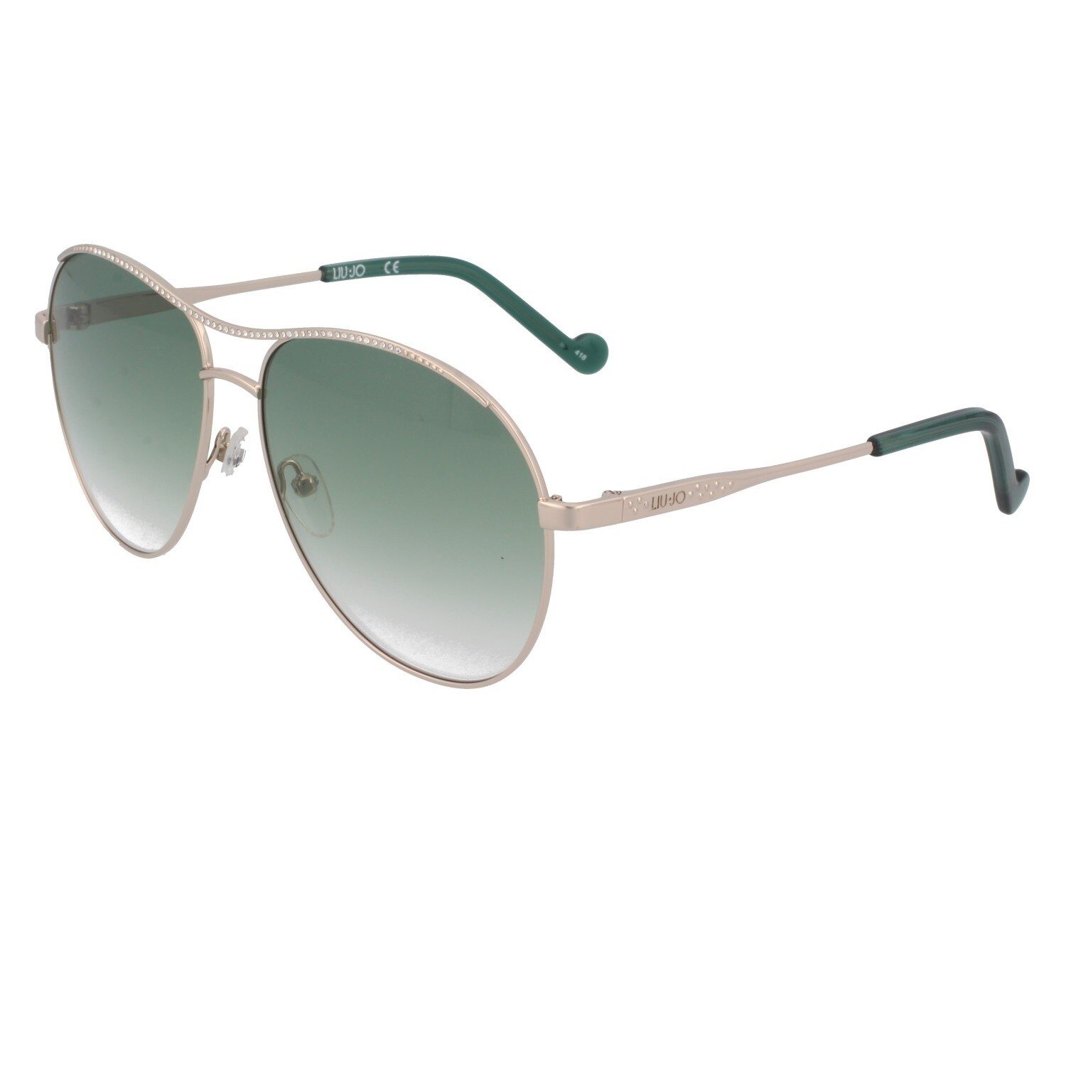 Ochelari de soare dama LIU JO LJ114SR 710, auriu/verde