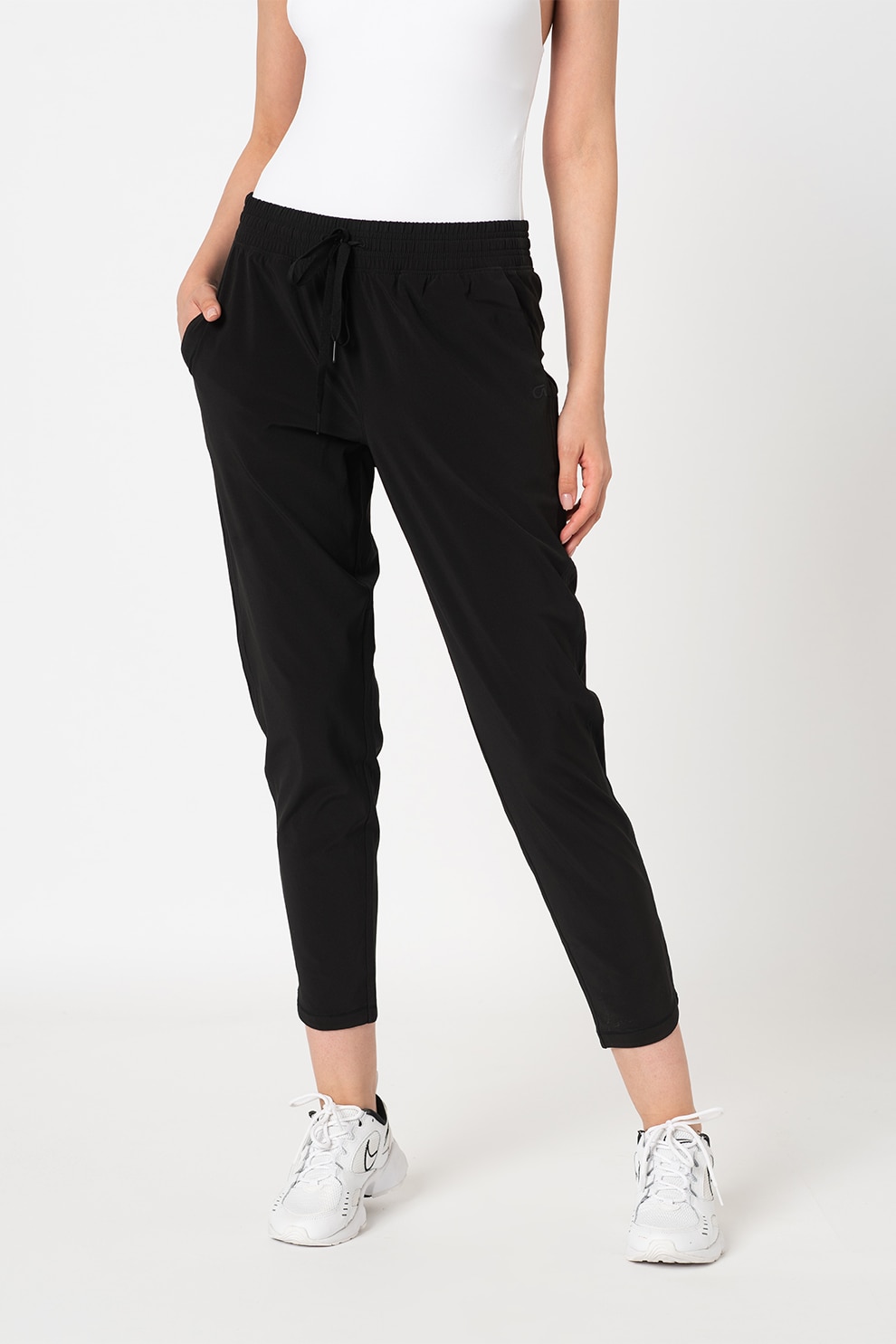 GAP, Pantaloni jogger crop GapFit, Negru