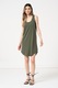 GAP, Rochie relaxed fit de bumbac organic, Verde feriga, XS