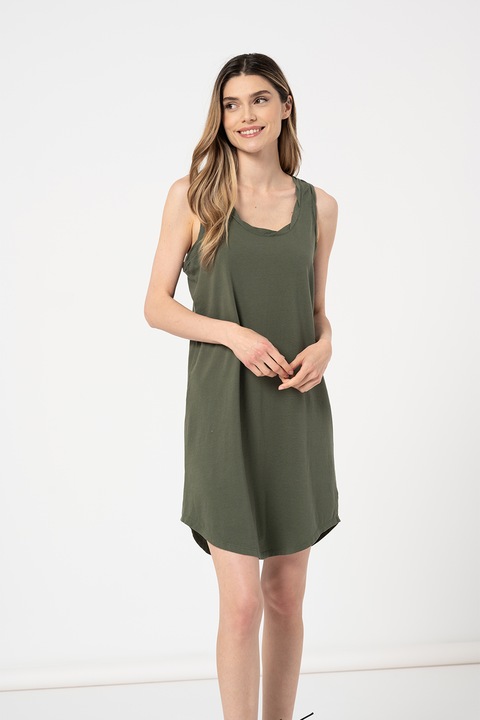 GAP, Rochie relaxed fit de bumbac organic, Verde feriga, XS