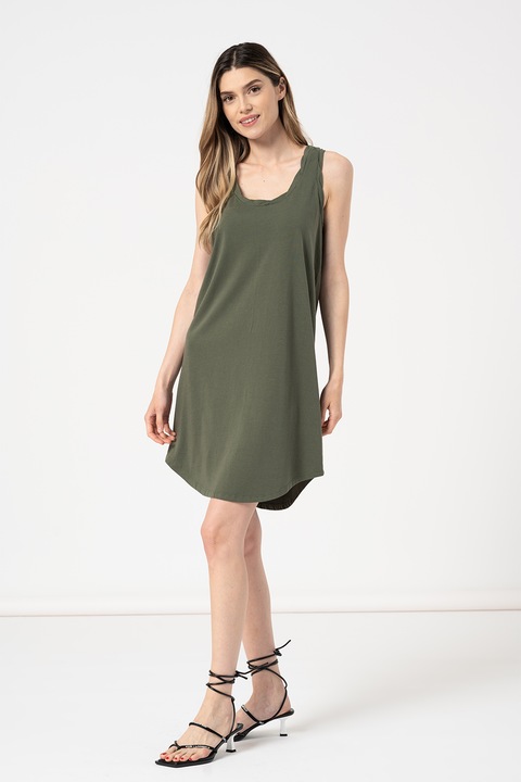 GAP, Rochie relaxed fit de bumbac organic, Verde feriga, XS