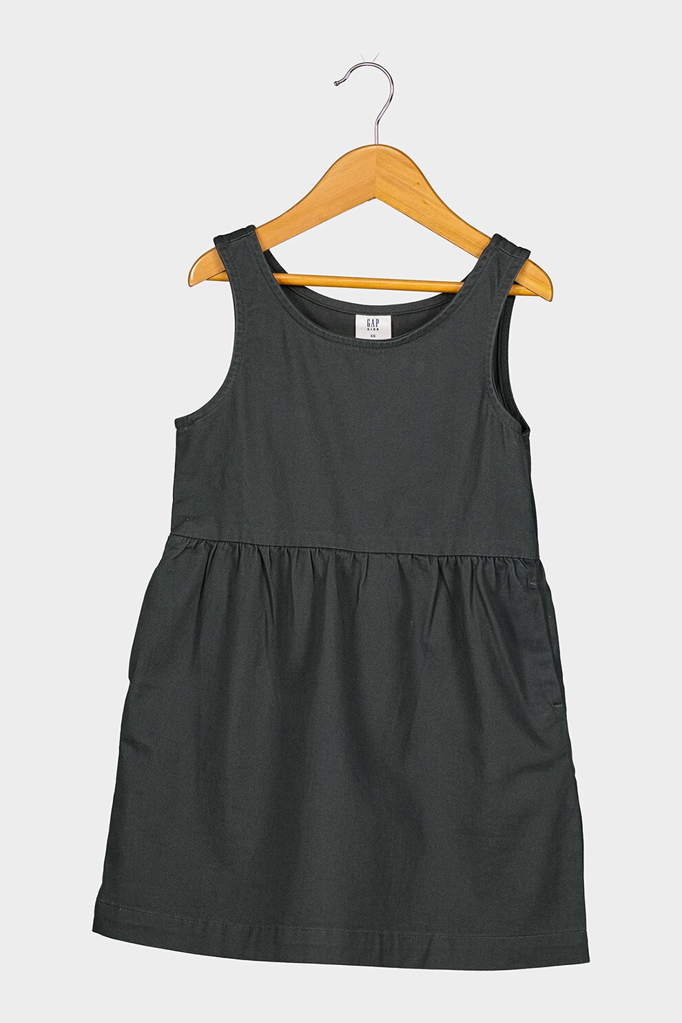 GAP, Rochie scurta de bumbac, Gri inchis