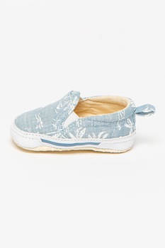 GAP, Pantofi slip on de chambray, Albastru/Alb GAP, Pantofi slip on de chambray, Albastru/Alb