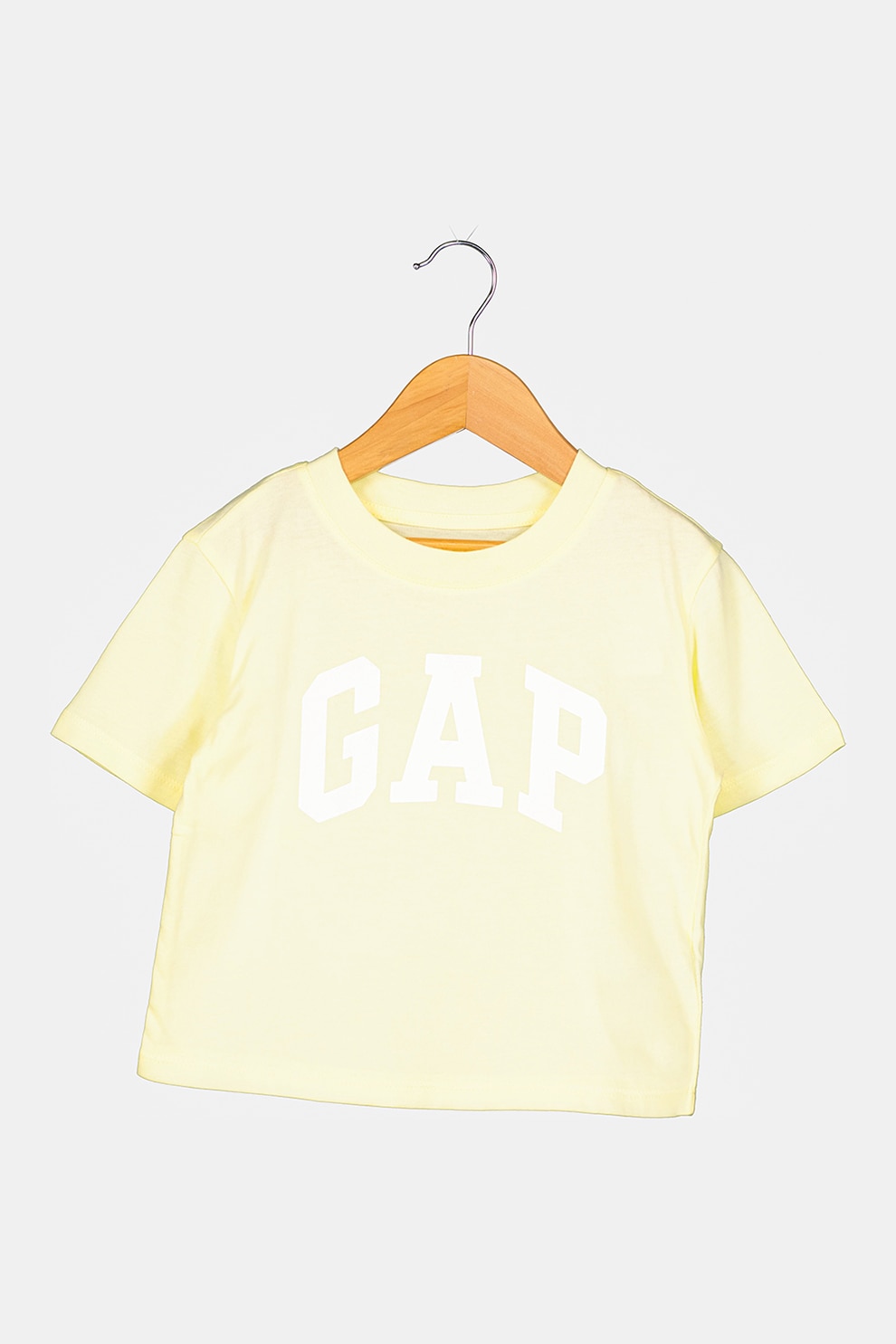 GAP, Tricou de bumbac organic cu logo supradimensionat, Gaben pai/Alb