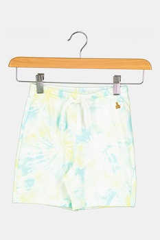 GAP, Pantaloni scurti cu snur si imprimeu, Albastru aquamarin/Alb/Galben GAP, Pantaloni scurti cu snur si imprimeu, Albastru aquamarin/Alb/Galben